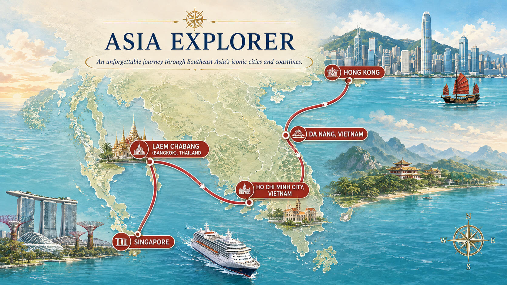 Asia Explorer Route Map