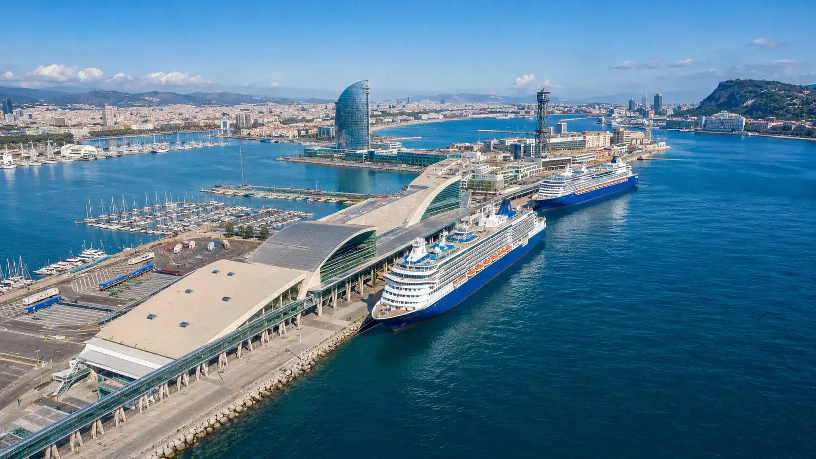 Barcelona cruise port map