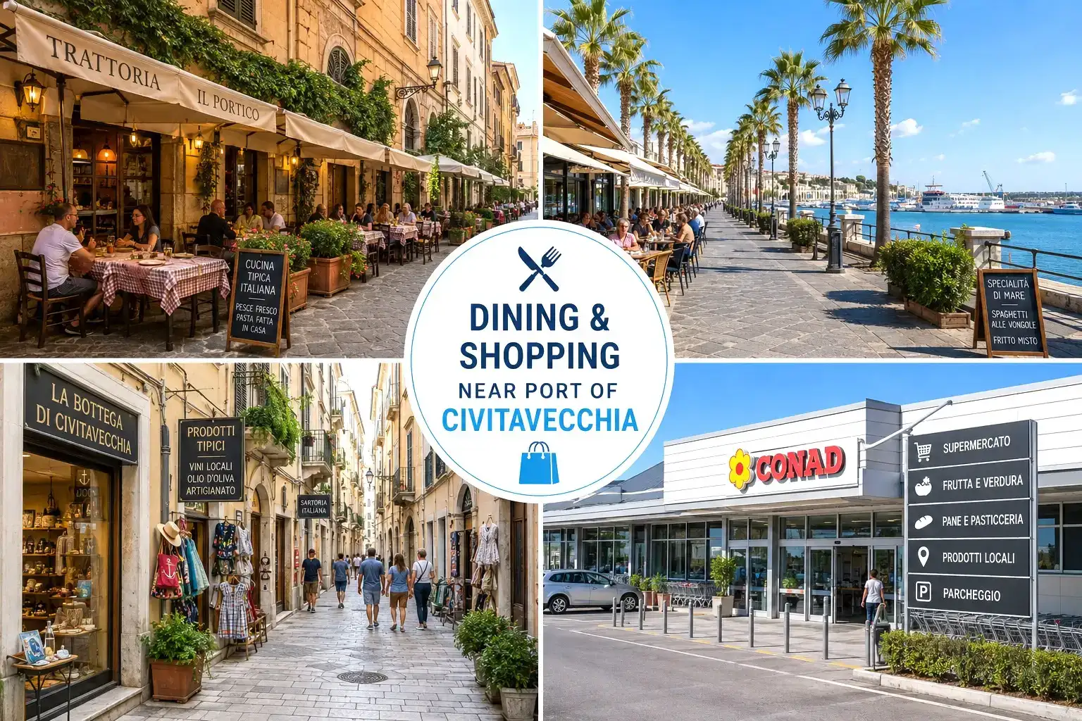 Dining and shopping near Civitavecchia Cruise Port