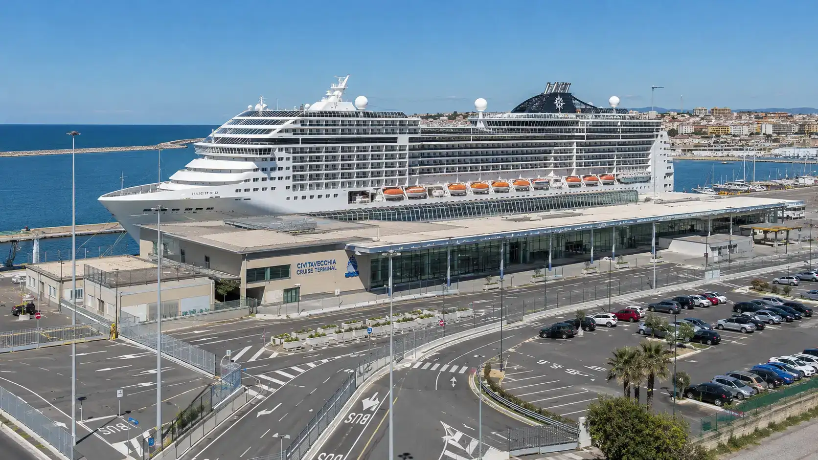 Civitavecchia cruise terminal layout