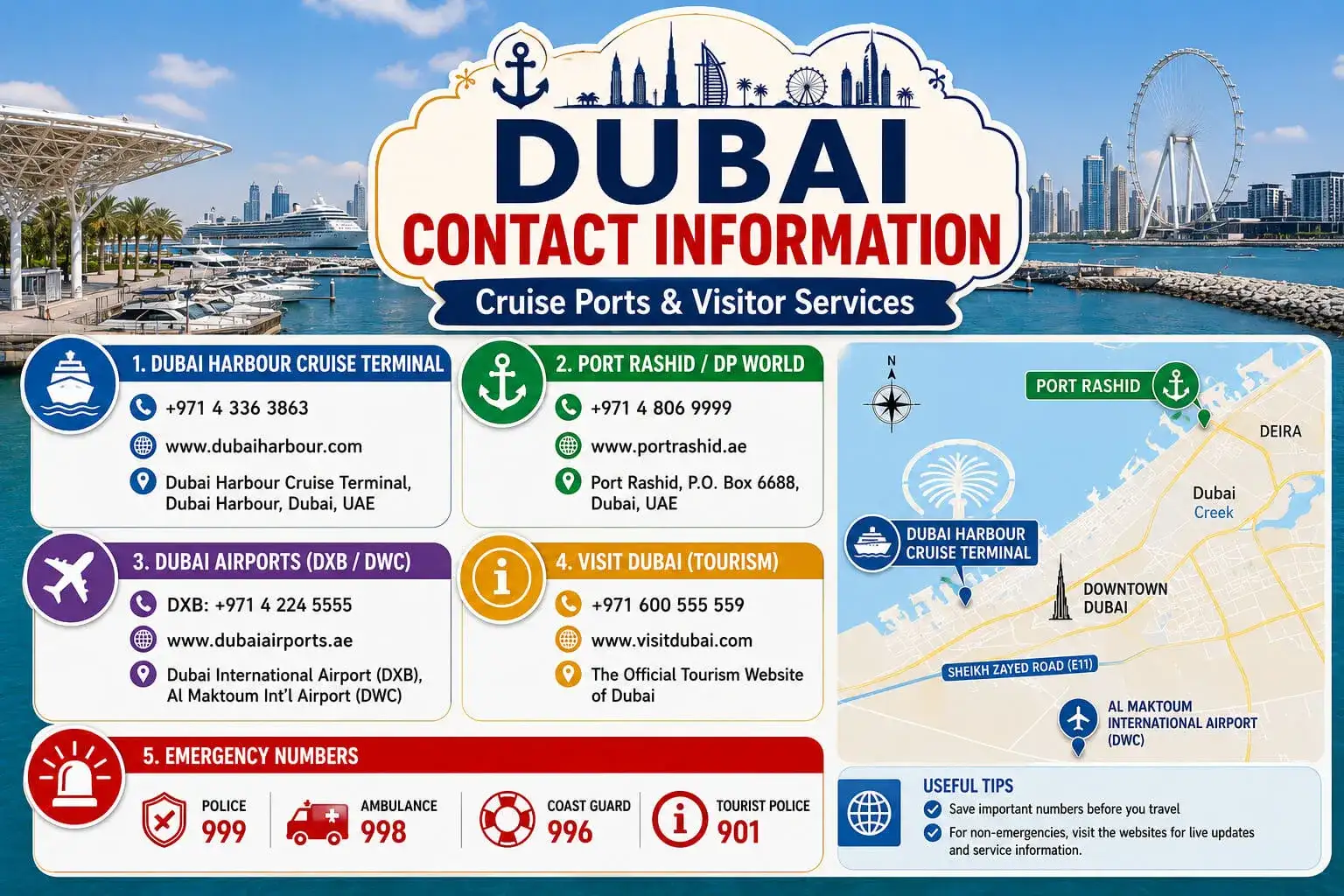 Dubai Cruise Port contact information
