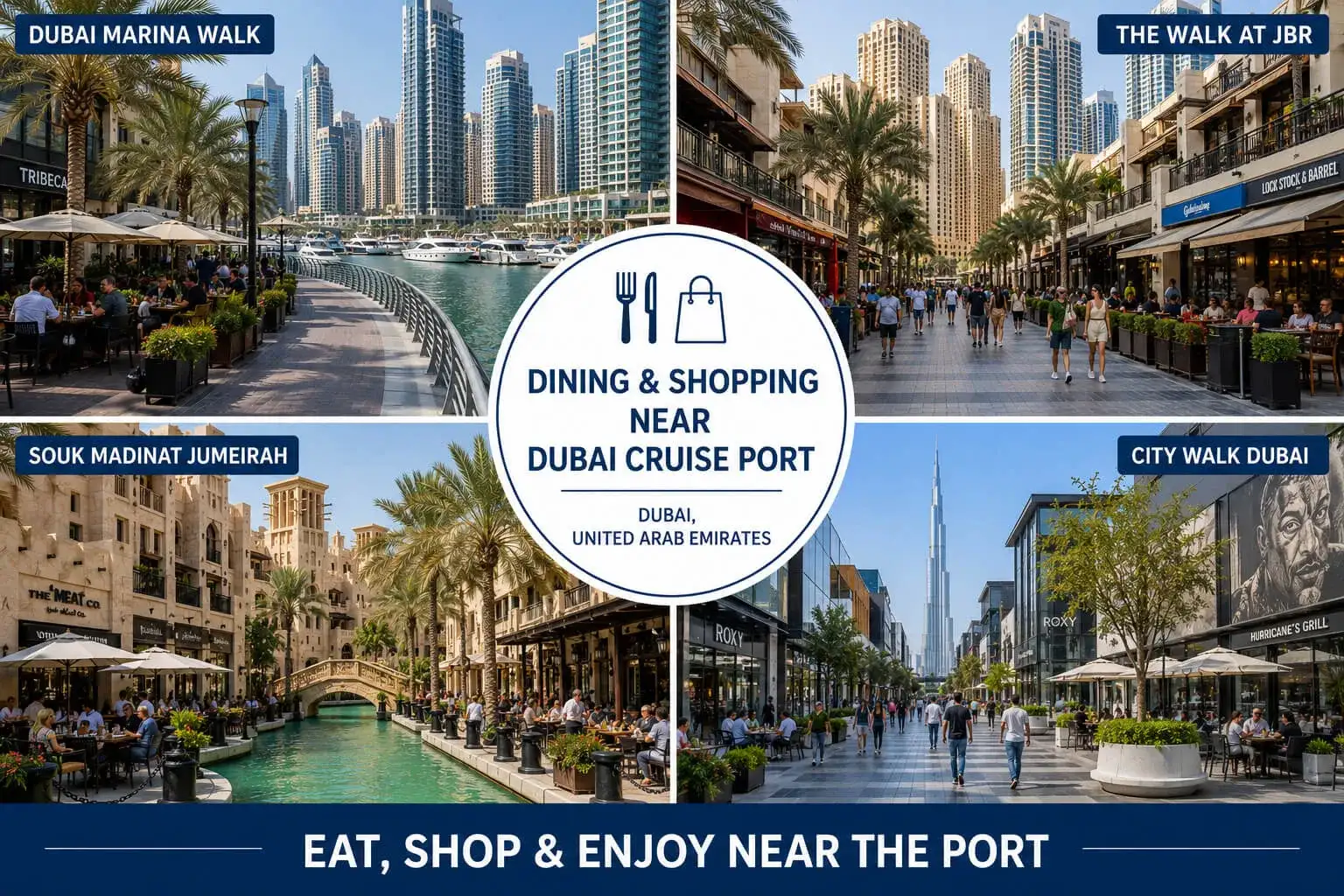 Dining and shopping near Dubai Cruise Port