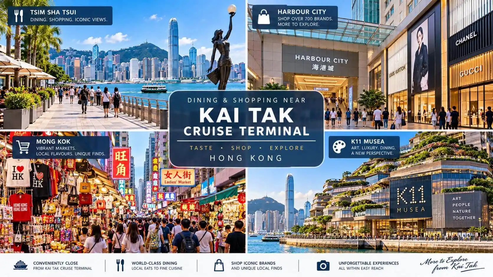 Dining and shopping near Hong Kong Cruise Port