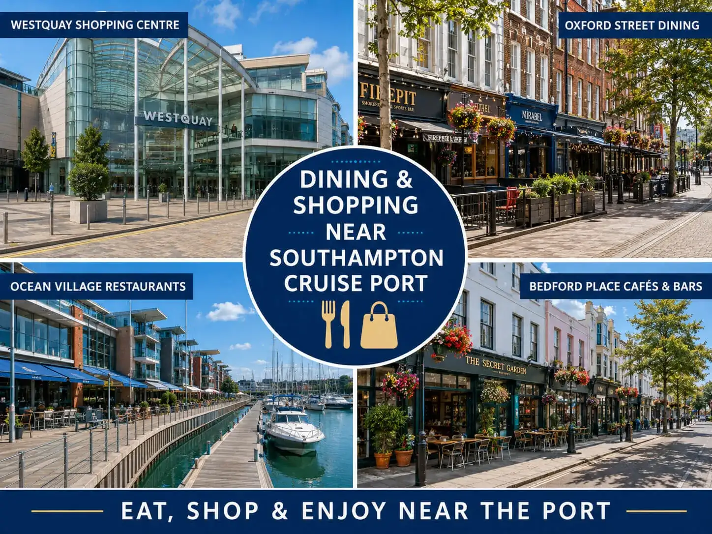 Dining and shopping near Southampton Cruise Port